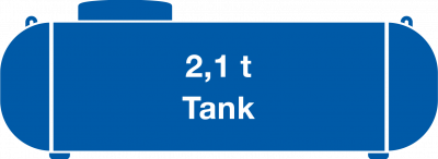 2,1 t Tank Tankgas