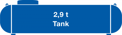 2,9 t Tank Tankgas